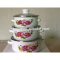 3 pcs enamelware surgical steel cookware in china